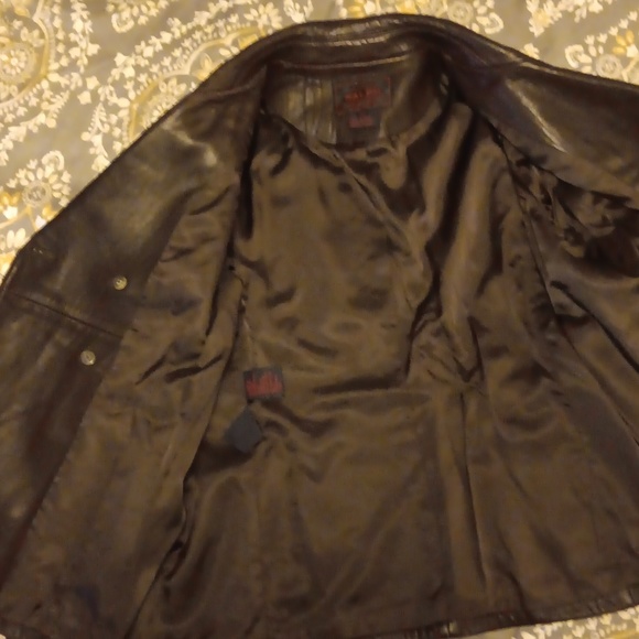 Polo Ralph Lauren Lambskin Leather Pea Coat size Large - Picture 3 of 5